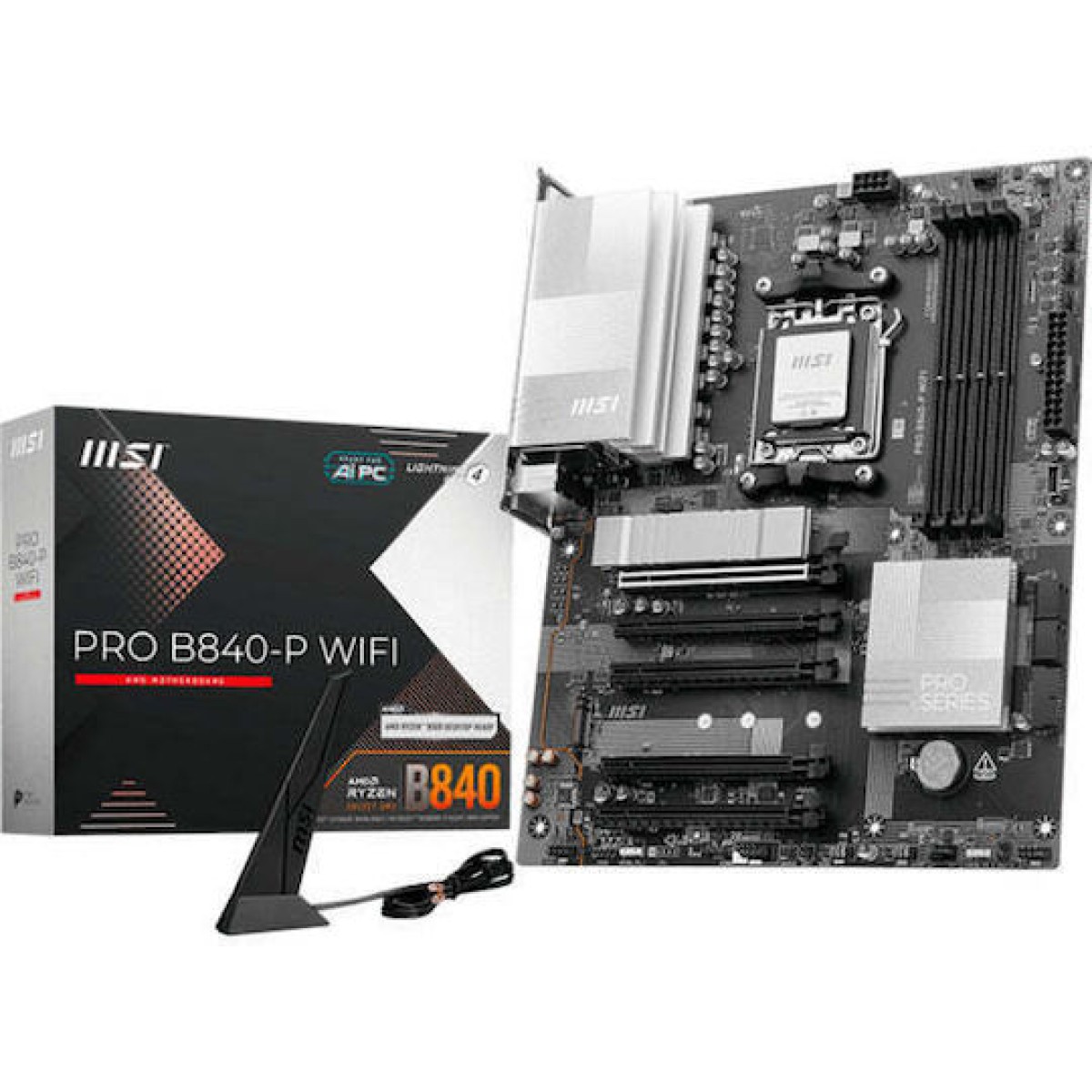 MSI Pro B840M-P WIFI6E Motherboard Micro ATX με AMD AM5 Socket 7E77-001R