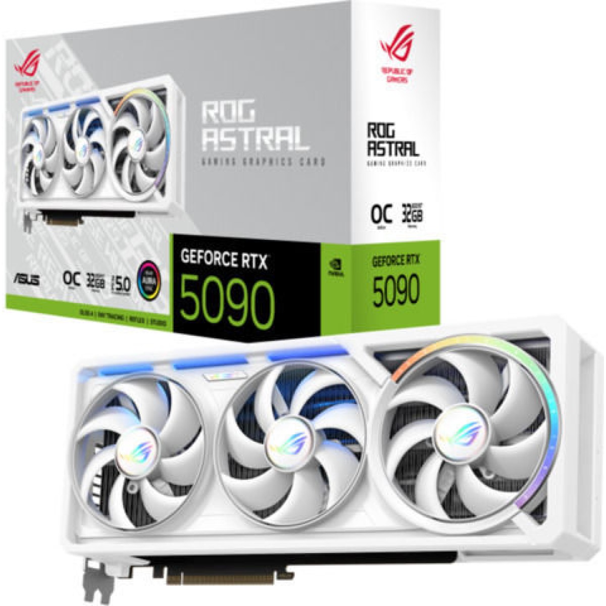 Asus GeForce RTX 5090 32GB GDDR7 ASTRAL Gaming OC White Κάρτα Γραφικών