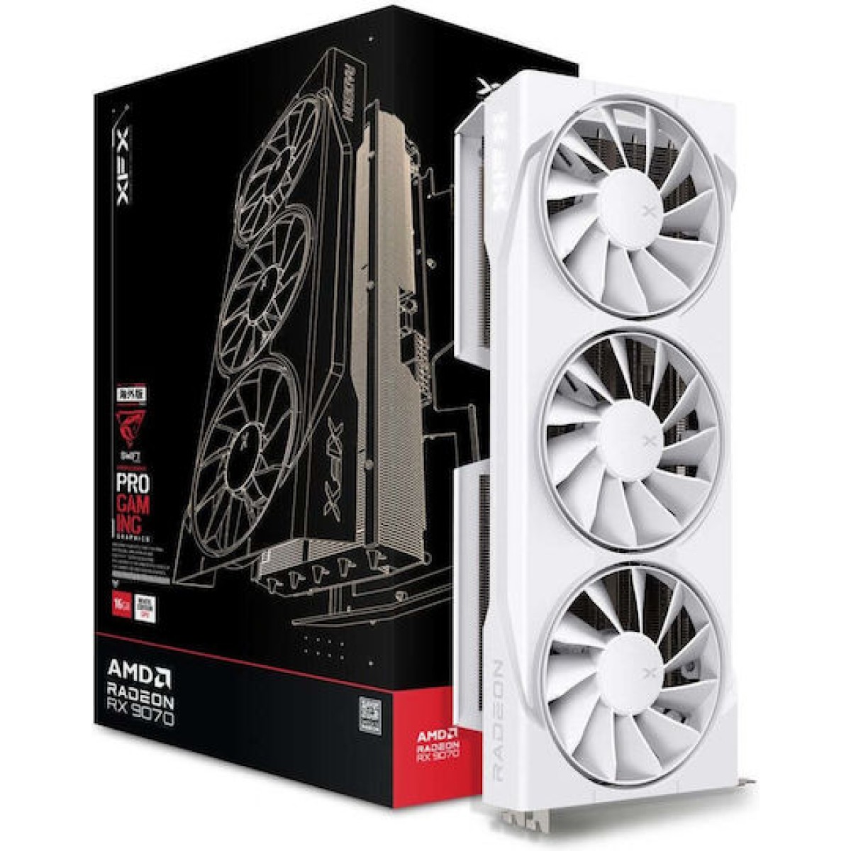 XFX Radeon RX 9070 16GB GDDR6 Swift OC White Κάρτα Γραφικών