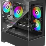 Xilence Xilent Beam XG172 Midi Tower Κουτί Υπολογιστή με Πλαϊνό Παράθυρο και ARGB Φωτισμό Μαύρο