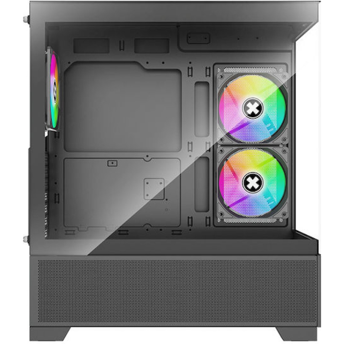 Xilence Xilent Beam XG172 Midi Tower Κουτί Υπολογιστή με Πλαϊνό Παράθυρο και ARGB Φωτισμό Μαύρο