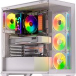 Krux Exo Gaming Midi Tower Κουτί Υπολογιστή με Πλαϊνό Παράθυρο και ARGB Φωτισμό Λευκό