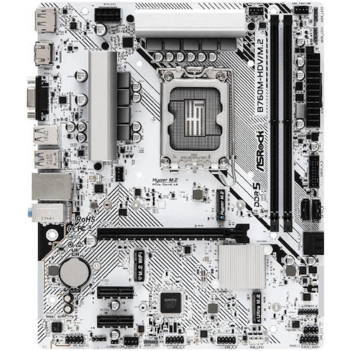 ASRock B760M-HDV/M.2 Motherboard Micro ATX με Intel 1700 Socket 90-MXBMJ0-A0UAYZ