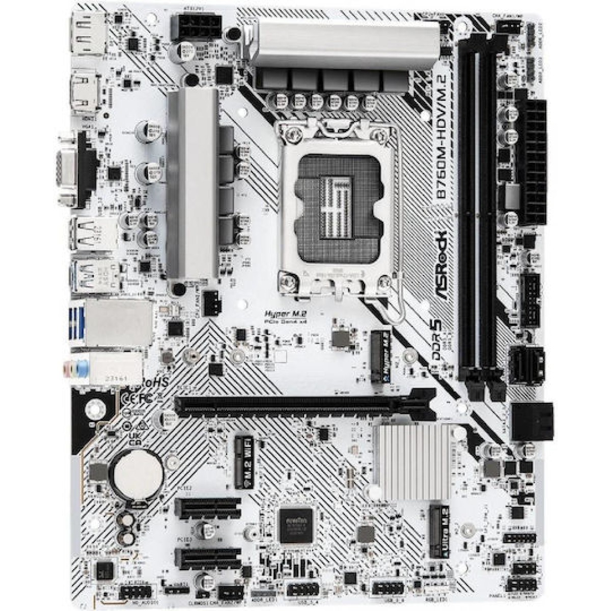 ASRock B760M-HDV/M.2 Motherboard Micro ATX με Intel 1700 Socket 90-MXBMJ0-A0UAYZ