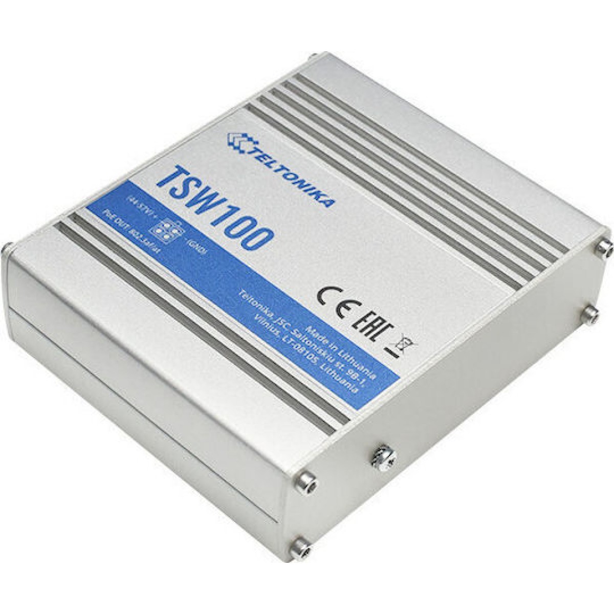 Teltonika TSW100 Switch 5x RJ45 1000Mb/s, 4x PoE