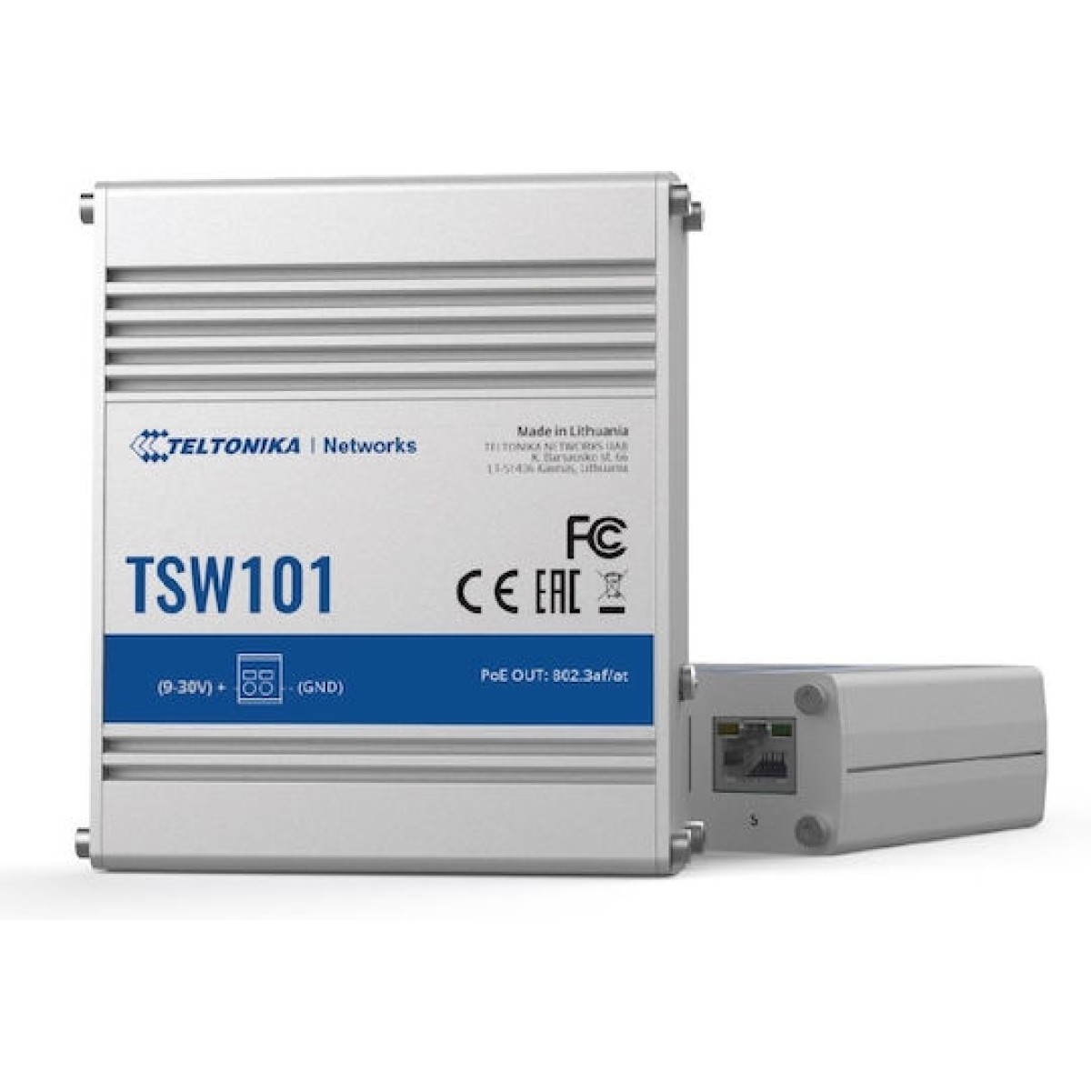 Teltonika TSW101 Unmanaged L2 PoE+ Switch με 5 Θύρες Gigabit (1Gbps) Ethernet