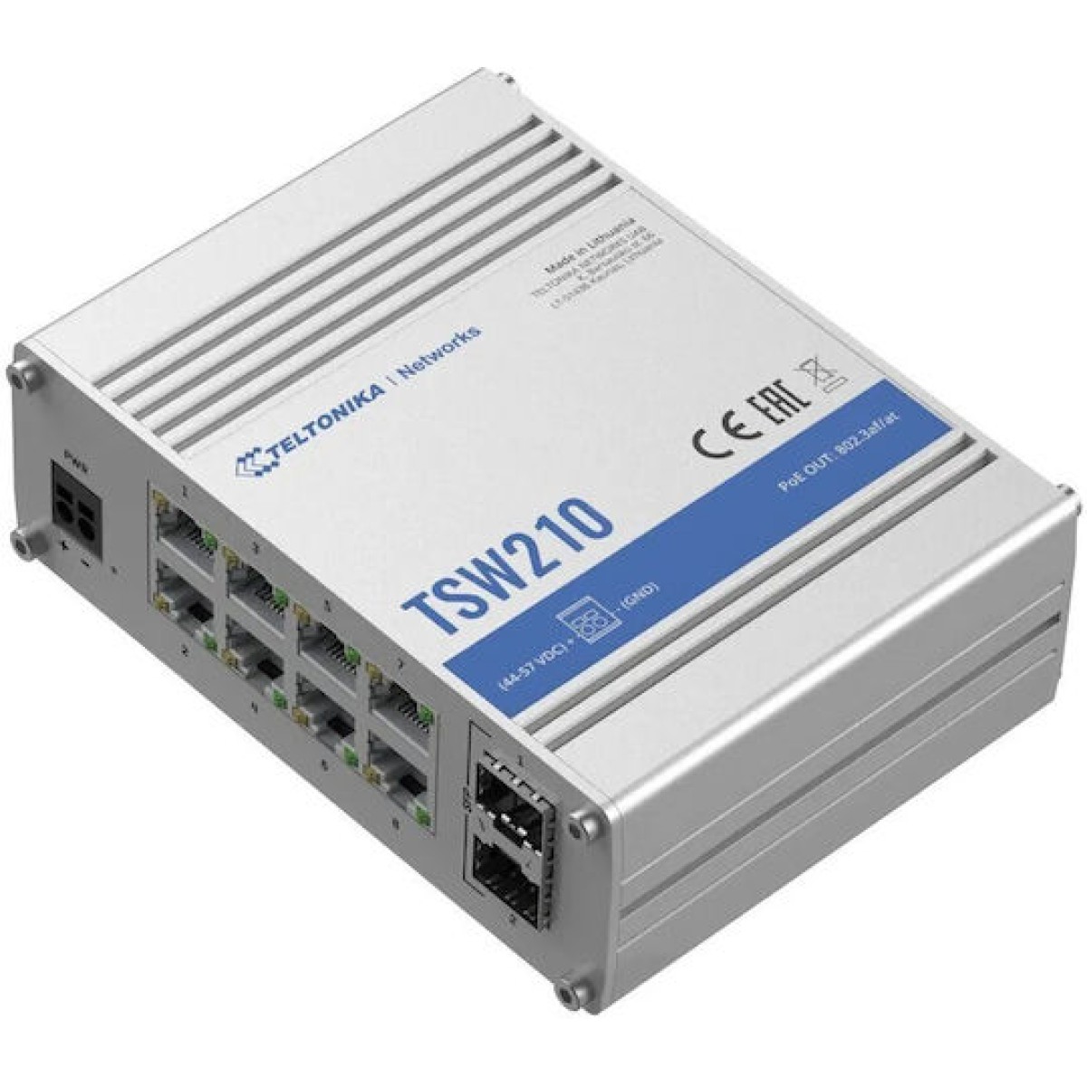 Teltonika TSW210 Unmanaged L2 Switch με 8 Θύρες Gigabit (1Gbps) Ethernet και 2 SFP Θύρες