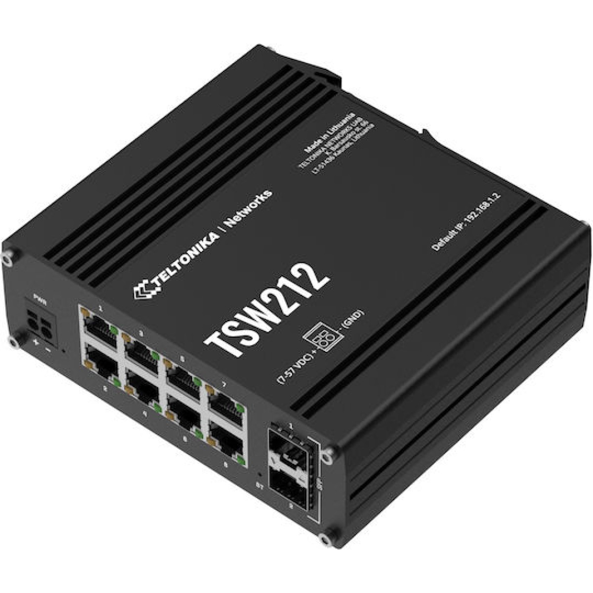 Teltonika TSW212 Managed L2 Switch με 8 Θύρες Gigabit (1Gbps) Ethernet και 2 SFP Θύρες