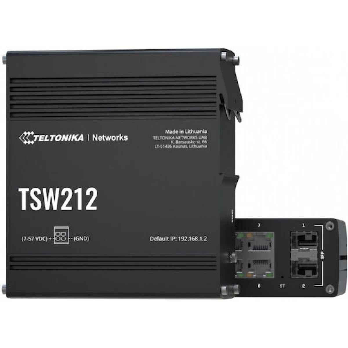 Teltonika TSW212 Managed L2 Switch με 8 Θύρες Gigabit (1Gbps) Ethernet και 2 SFP Θύρες