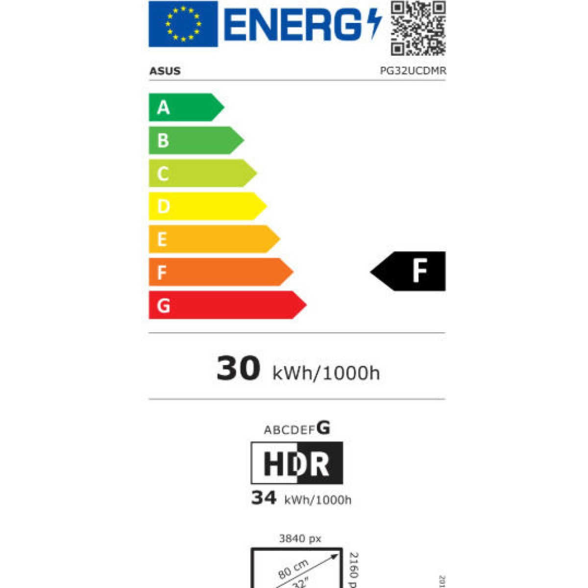 Asus ROG Swift PG32UCDMR QD-OLED HDR Monitor 31.5