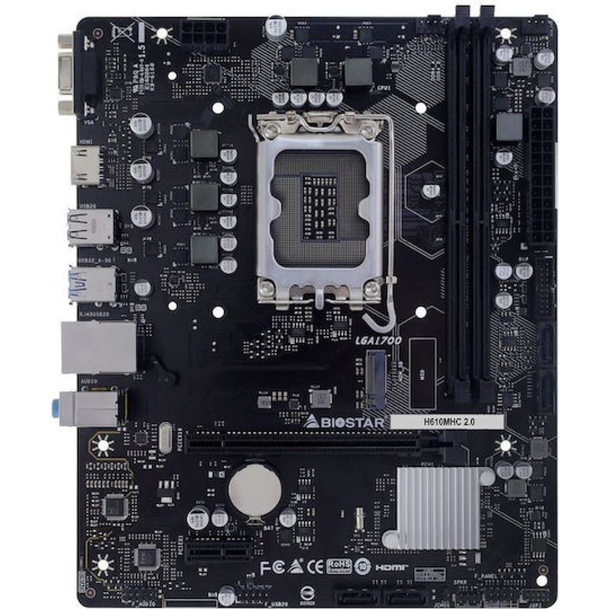 Biostar H610MHC 2.0 Motherboard ATX με Intel 1700 Socket