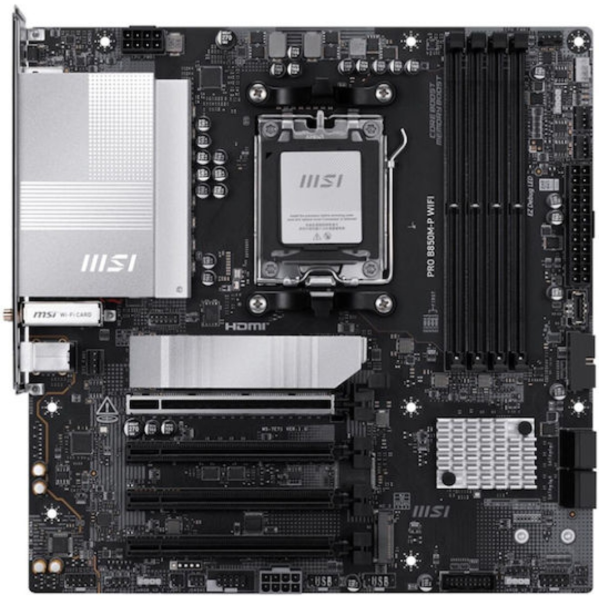 MSI Pro B850M-P Wifi Motherboard Micro ATX με AMD AM5 Socket 7E71-001R