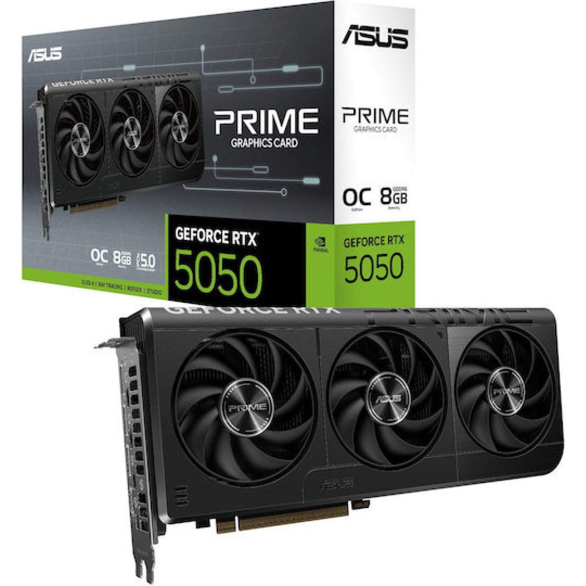 Asus GeForce RTX 5050 8GB GDDR6 Prime OC Κάρτα Γραφικών