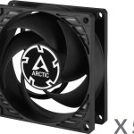Arctic P8 PWM PST Case Fan 80mm με Σύνδεση 4-Pin / 4-Pin Molex 5τμχ