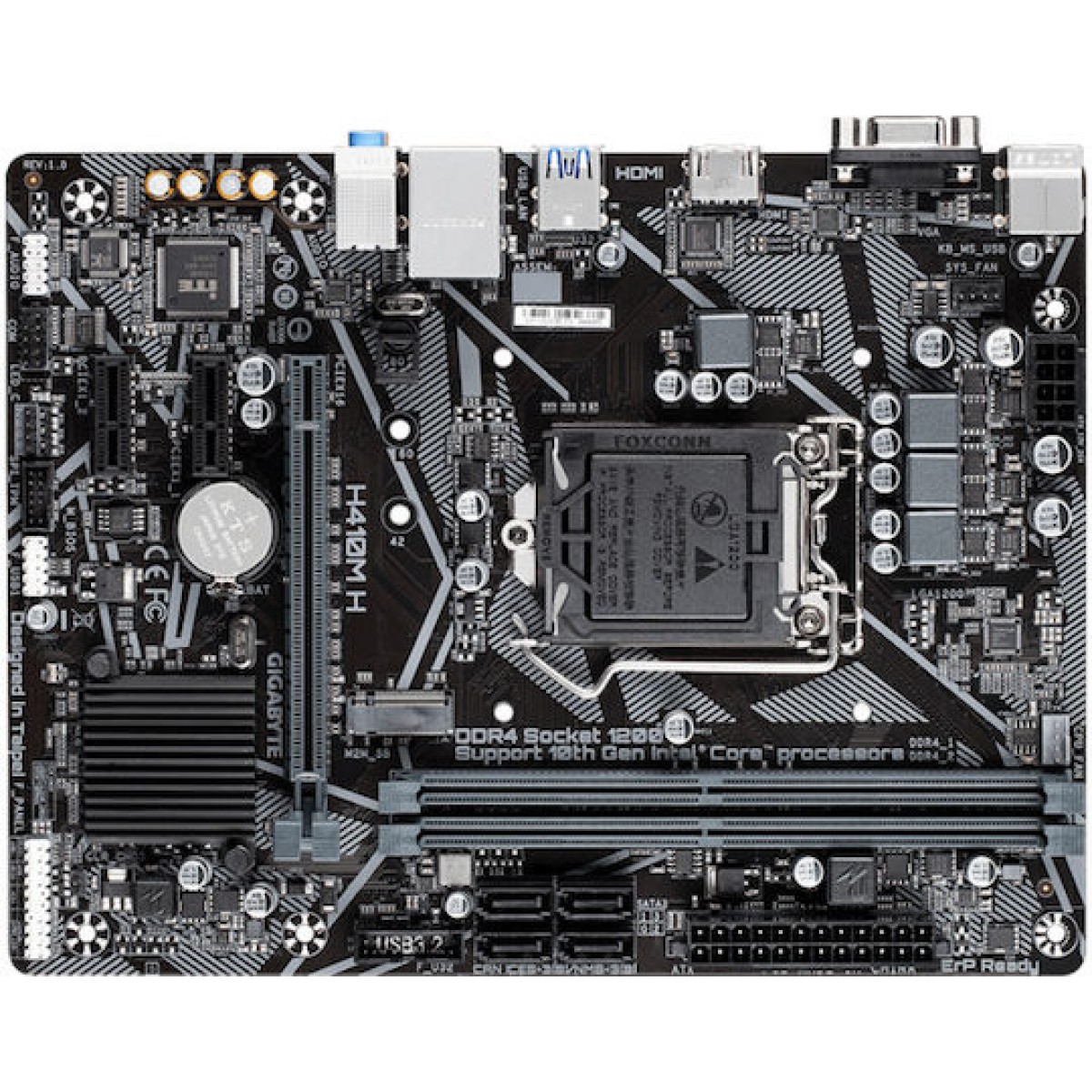 Gigabyte H410M H V2 rev. 1.0 Motherboard Micro ATX με Intel 1200 Socket