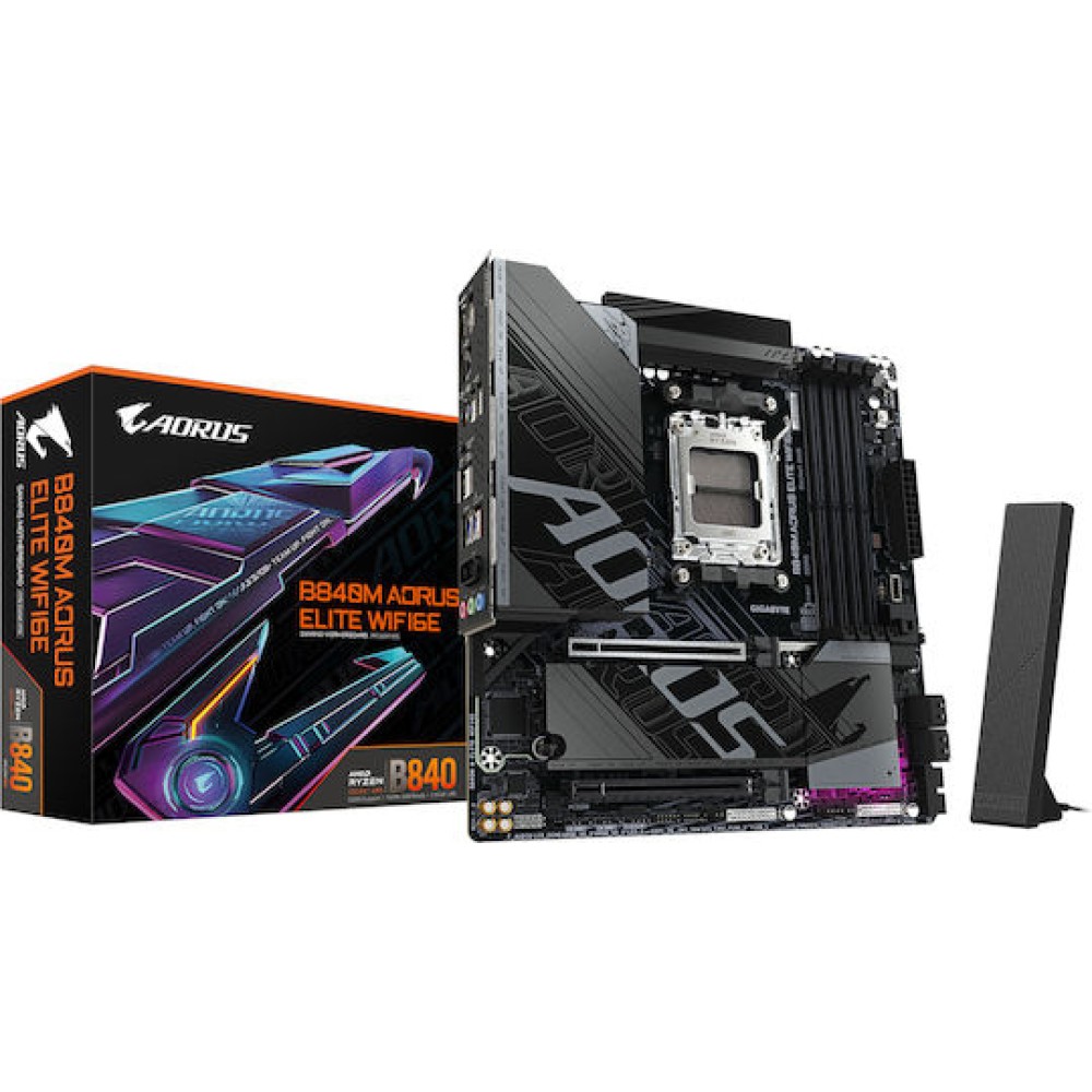 Gigabyte B840M Aorus Elite WIFI6E Motherboard Micro ATX με AMD AM5 Socket