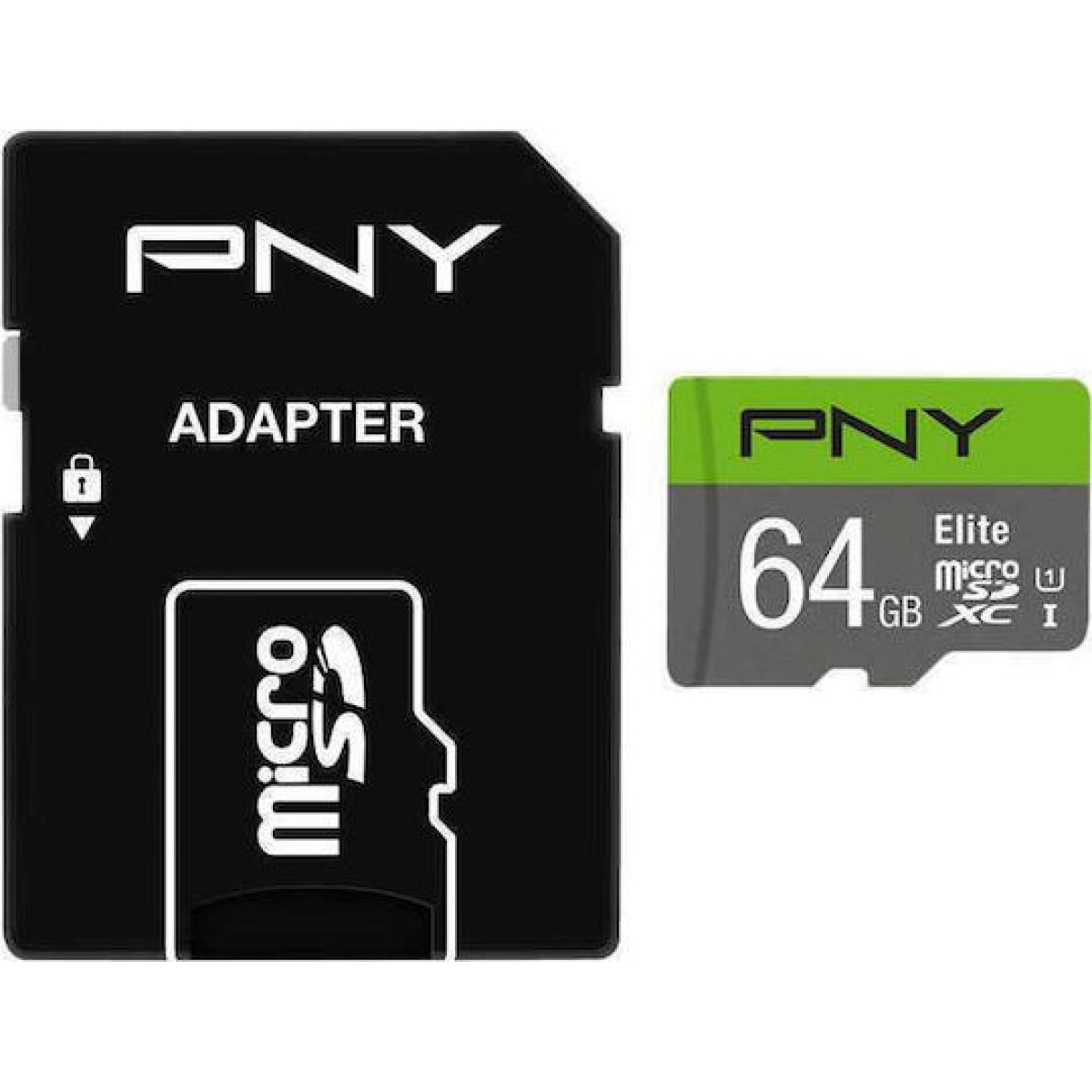 PNY Elite microSDXC 64GB Class 10 U1 UHS-I με αντάπτορα
