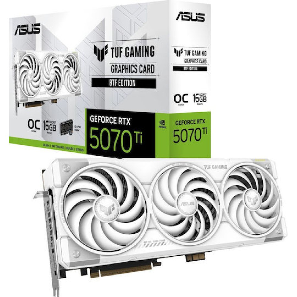Asus GeForce RTX 5070 Ti 16GB GDDR7 BTF White OC Κάρτα Γραφικών