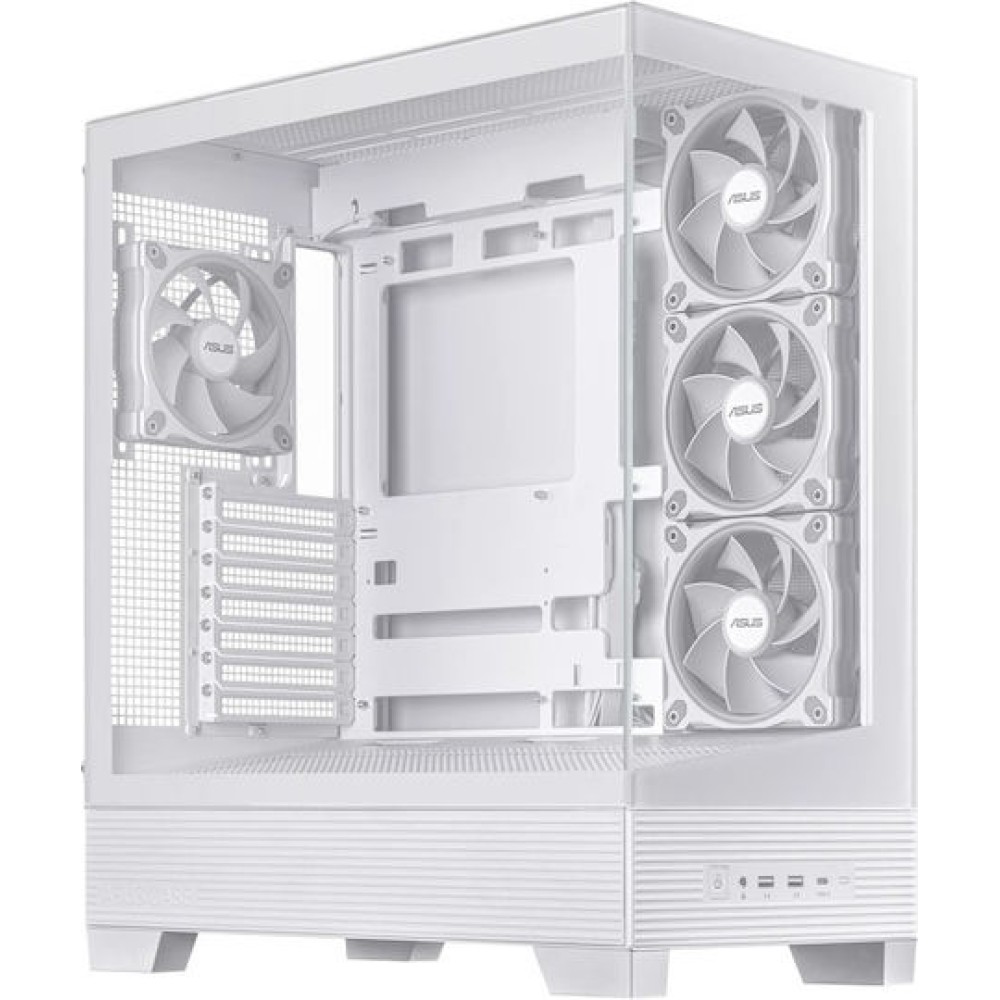 Asus A31 PLUS Gaming Midi Tower Κουτί Υπολογιστή με Πλαϊνό Παράθυρο και ARGB Φωτισμό Λευκό