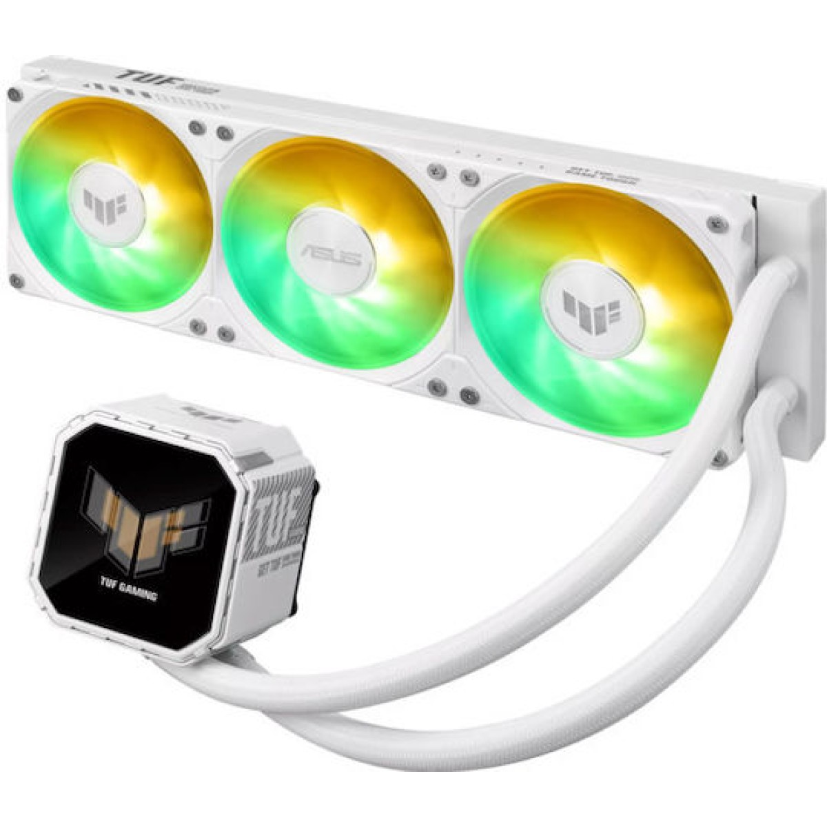 Asus TUF GAMING LC III 360 LCD Υδρόψυξη Επεξεργαστή 120mm για Socket AM4/AM5/1700/1200 με ARGB Φωτισμό Λευκή