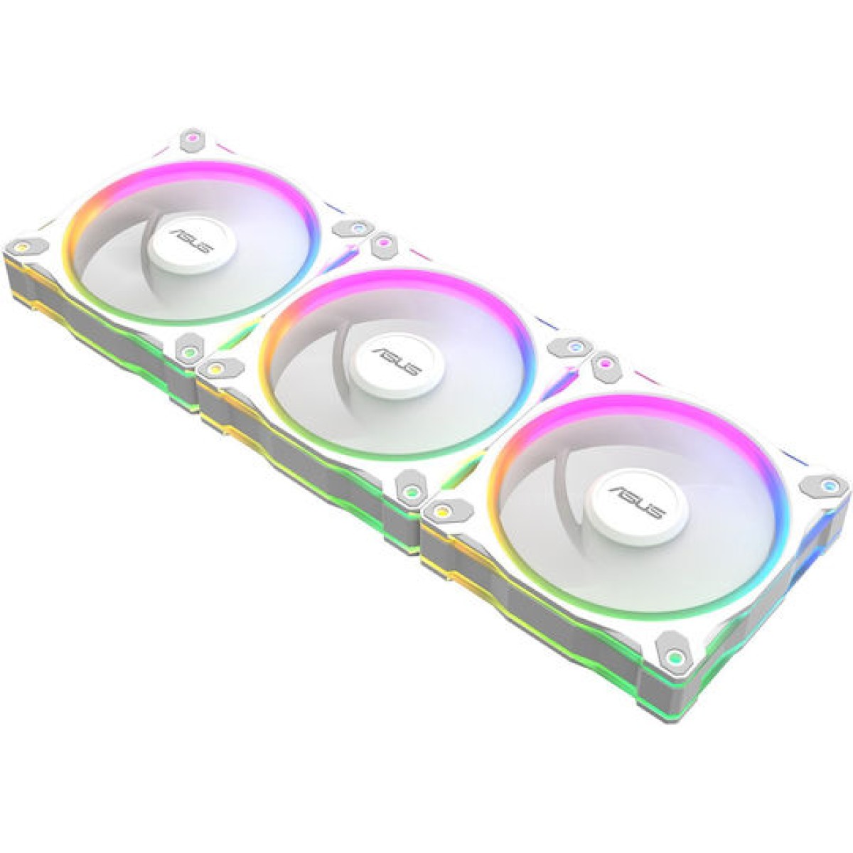 Asus Prime MR120 Case Fan με ARGB Φωτισμό και Σύνδεση 4-Pin PWM 3τμχ Λευκό