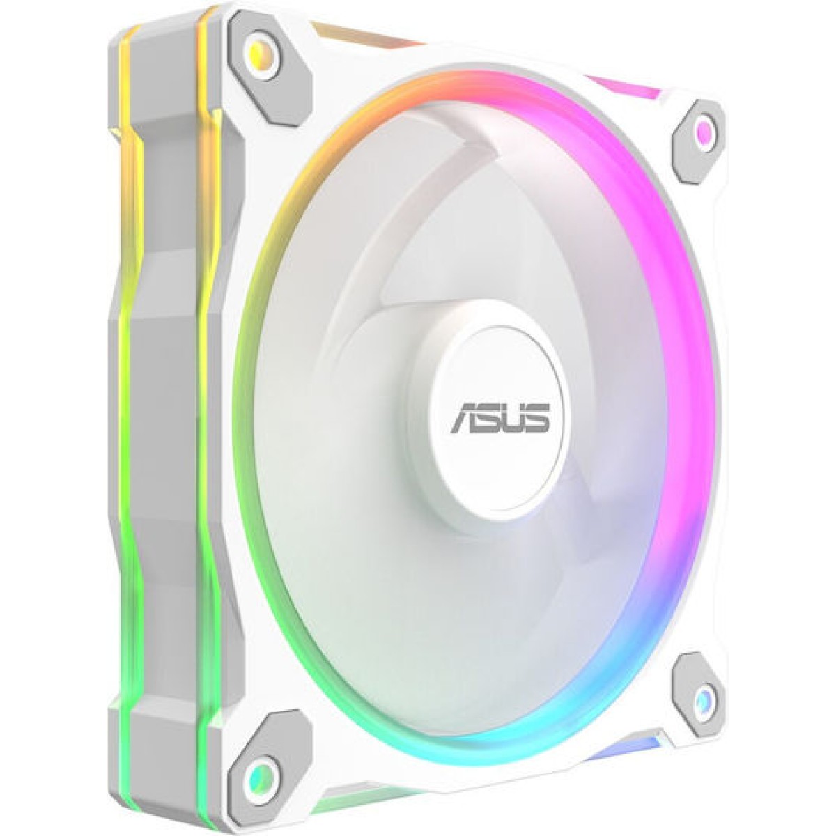Asus Prime MR120 Case Fan με ARGB Φωτισμό και Σύνδεση 4-Pin PWM 3τμχ Λευκό