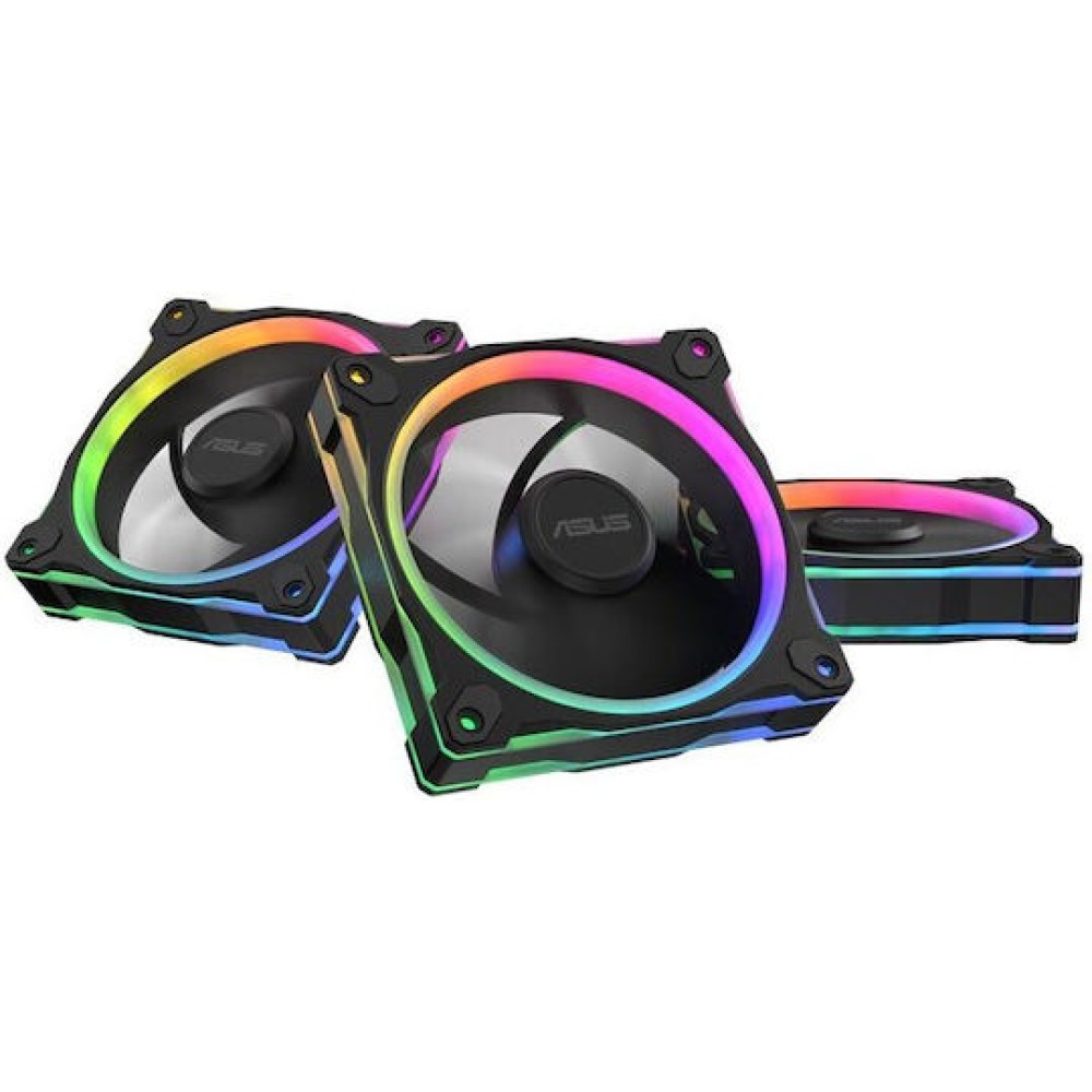 Asus Prime MR120 Reverse Case Fan με ARGB Φωτισμό και Σύνδεση 4-Pin PWM 3τμχ