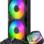 CoolerMaster MasterLiquid 240 ATMOS Υδρόψυξη Επεξεργαστή Διπλού Ανεμιστήρα 120mm για Socket AM4/AM5/1700/1200/115x με ARGB Φωτισμό