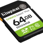 64gb Sd Memory Card Kingston Canvas Select Plus Uhs-i U1 V10 Read Speed Up To 100mb/s