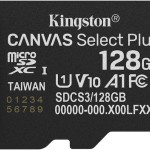 Kingston Canvas Select Plus microSDXC 128GB Class 10 U1 A1 με αντάπτορα