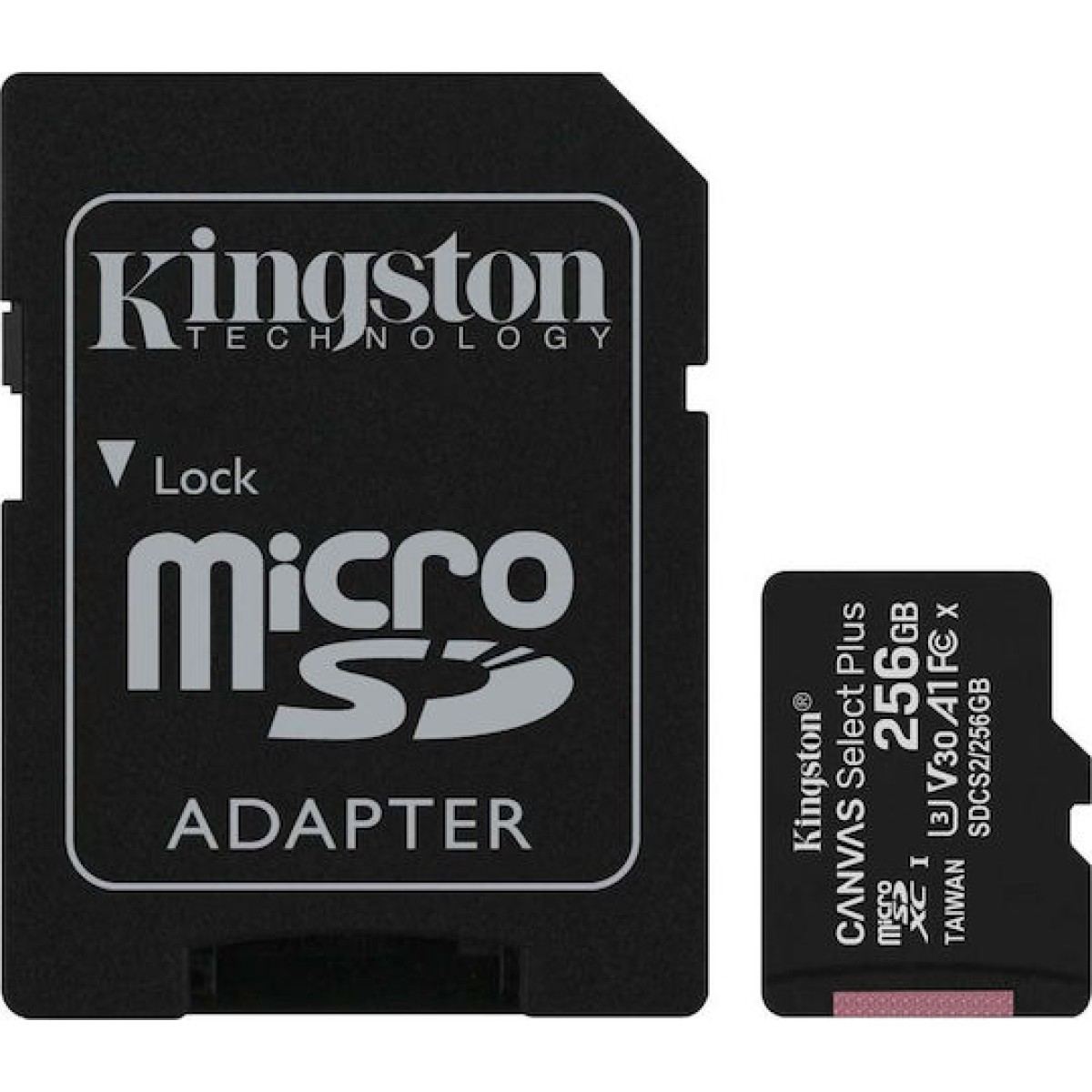 Kingston Canvas Select Plus microSDXC 256GB Class 10 U3 V30 A1 UHS-I
