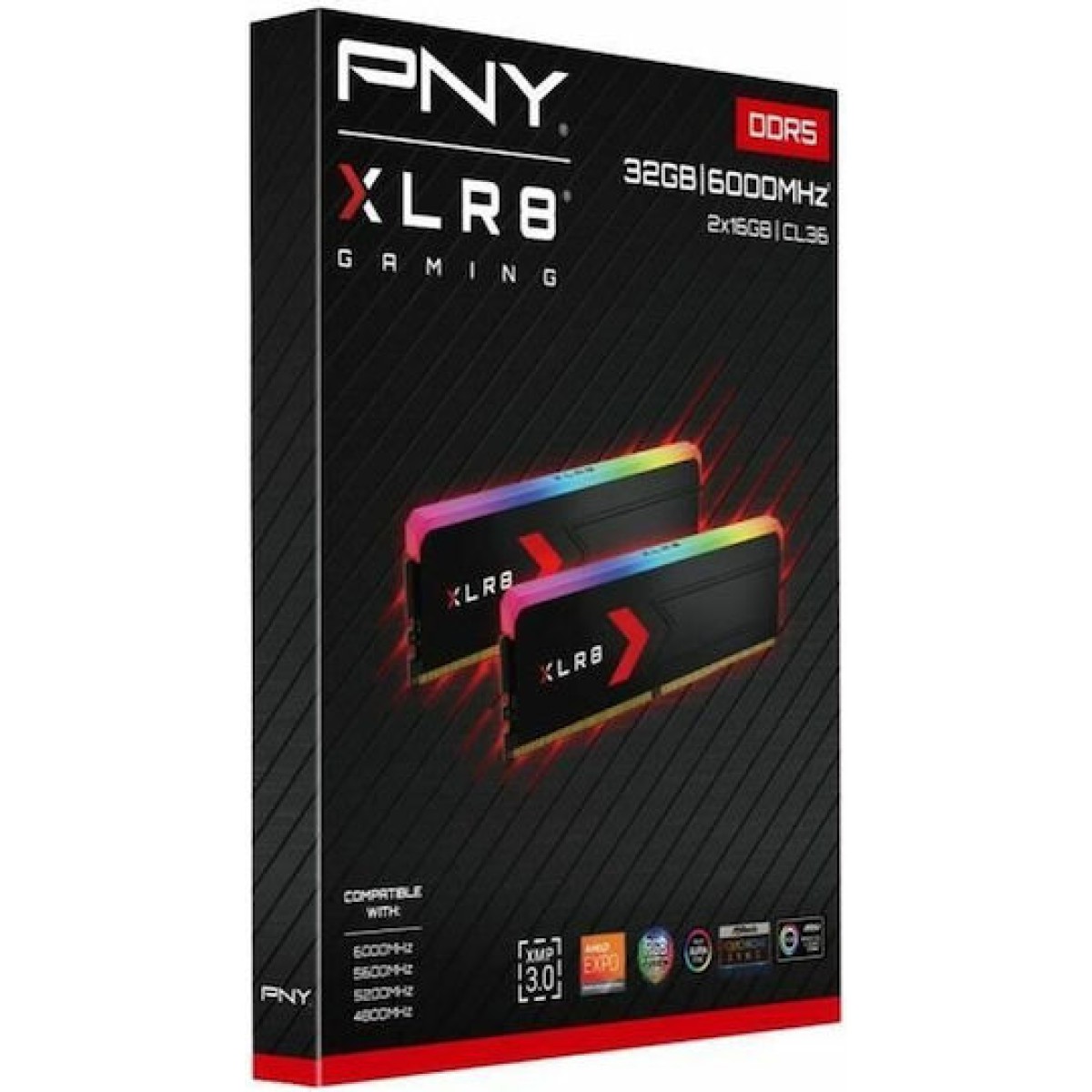 PNY XLR8 DDR5 32GB RAM με 2x16GB Modules και Ταχύτητα 6000 για Desktop