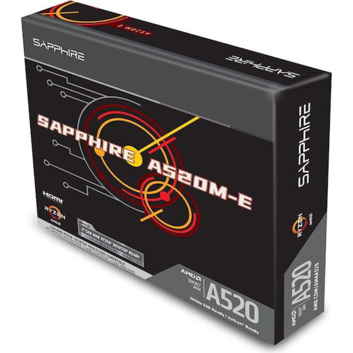 Sapphire A520M-E Motherboard Micro ATX με AMD AM4 Socket 52119-04-40G