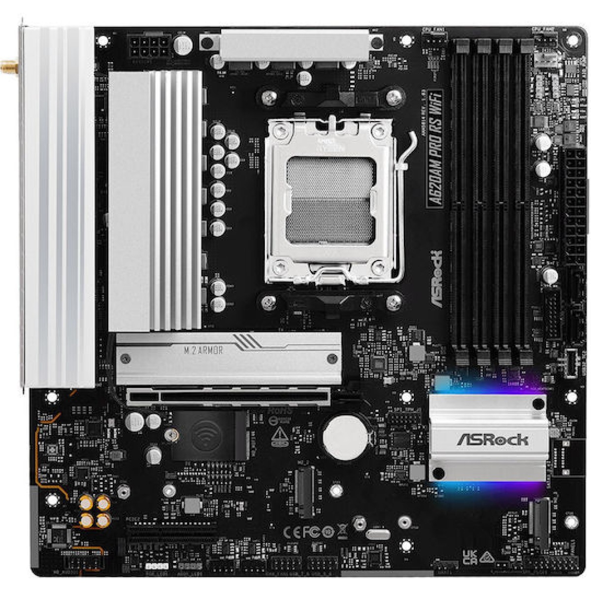 ASRock A620AM Pro RS Motherboard Micro ATX με AMD AM5 Socket 90-MXBSV0-A0UAYZ
