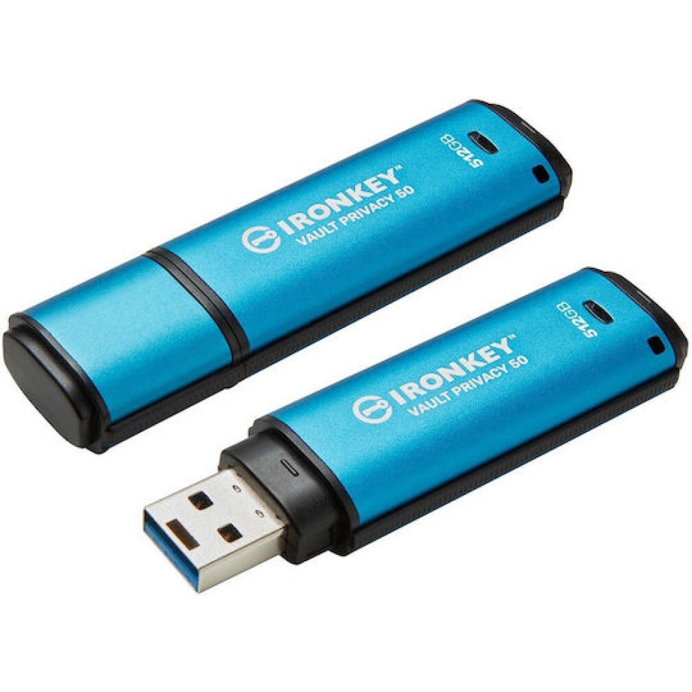 Kingston IronKey Vault Privacy 50 512GB USB 3.2 Stick Μπλε