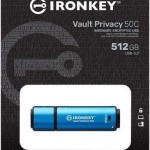 Kingston IronKey Vault Privacy 50 512GB USB 3.2 Stick με σύνδεση USB-C Μπλε