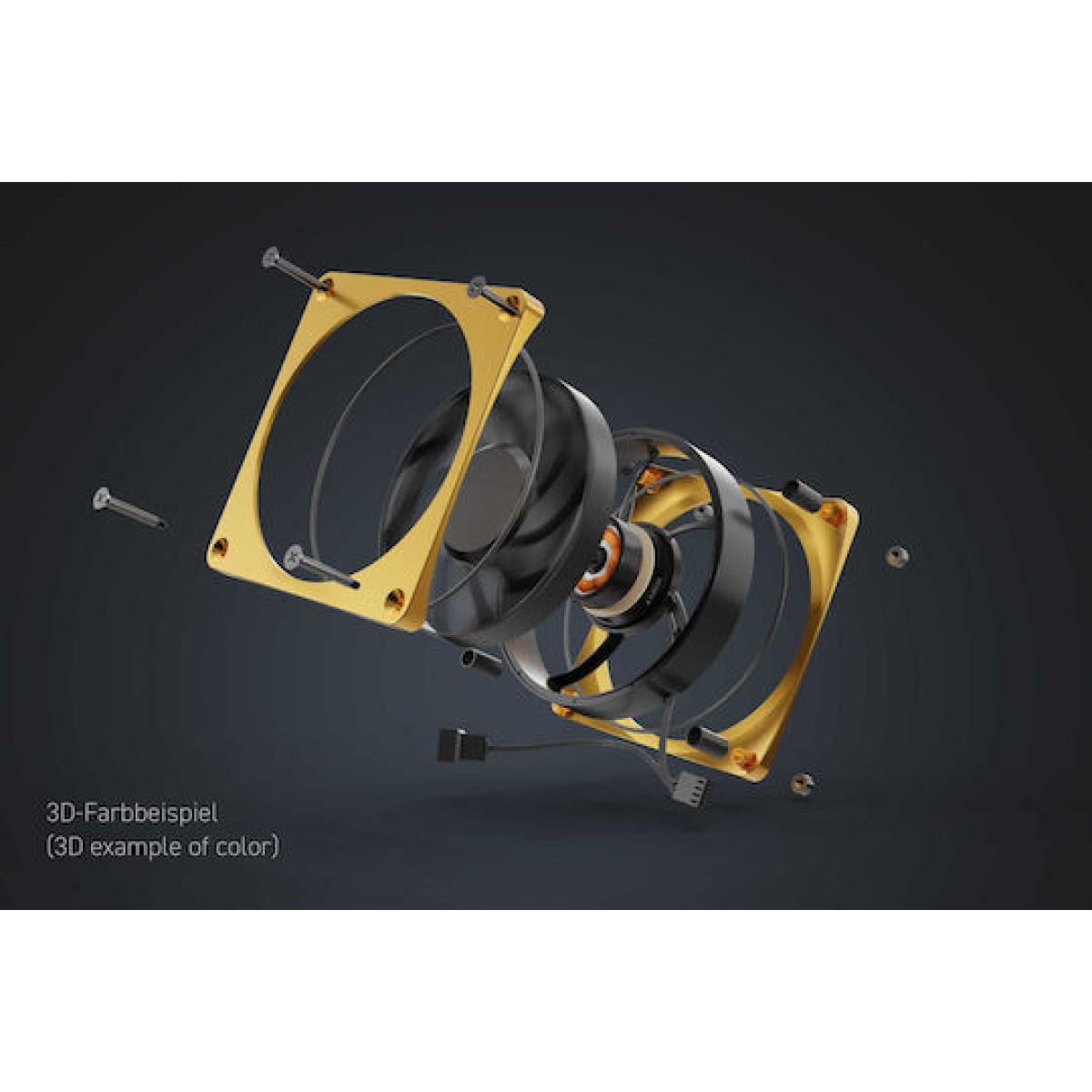 Alphacool Apex Stealth Metal Power Case Fan 120mm με Λευκό Φωτισμό και Σύνδεση 4-Pin PWM Λευκό