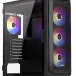 Krux Orona Gaming Midi Tower Κουτί Υπολογιστή με Πλαϊνό Παράθυρο Μαύρο