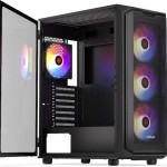 Krux Orona Gaming Midi Tower Κουτί Υπολογιστή με Πλαϊνό Παράθυρο Μαύρο