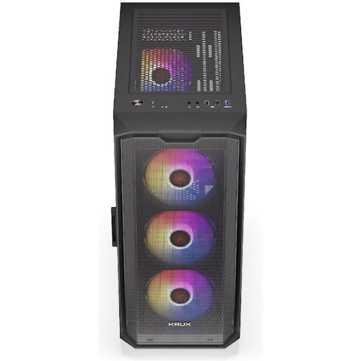 Krux Orona Gaming Midi Tower Κουτί Υπολογιστή με Πλαϊνό Παράθυρο Μαύρο