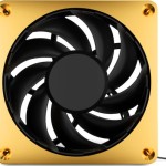 Alphacool Apex Stealth Metal Power Case Fan 120mm με Σύνδεση 4-Pin PWM Χρυσό