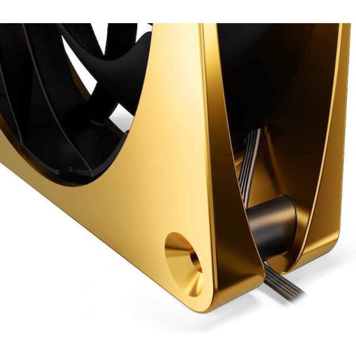 Alphacool Apex Stealth Metal Power Case Fan 120mm με Σύνδεση 4-Pin PWM Χρυσό