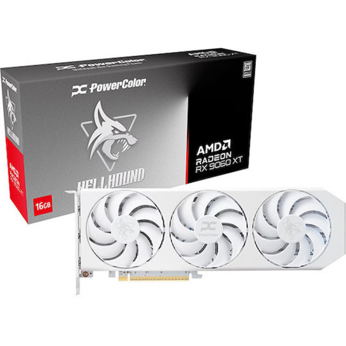 PowerColor Radeon RX 9060 XT 16GB GDDR6 Spectral White OC Κάρτα Γραφικών