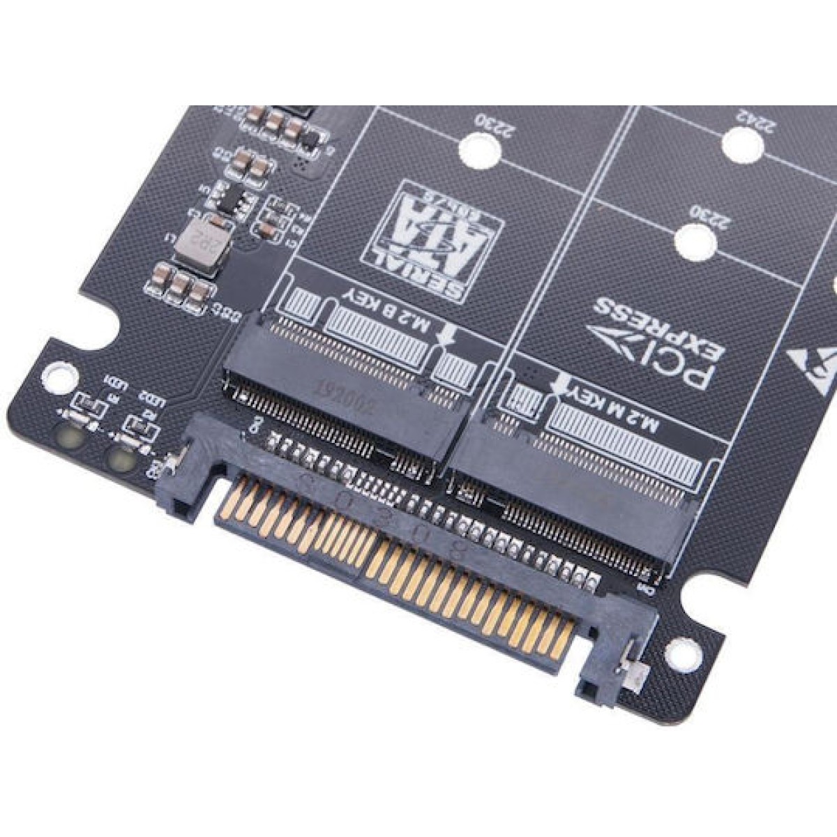 Ngff M.2 Nvme To U.2 2 Ports Adapter Card Dual Ssd To U.2 Sff-8639 Card Adapter