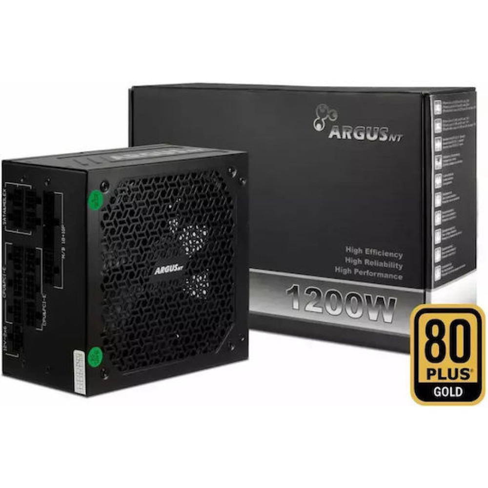 Inter-Tech ARGUSnt 1200W Μαύρο Τροφοδοτικό Υπολογιστή Full Modular