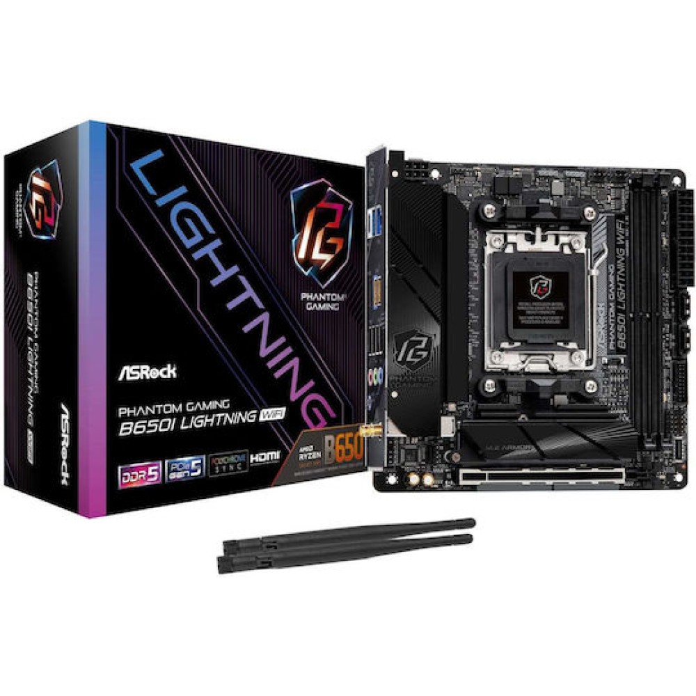 ASRock B650I Lightning WiFi Motherboard Mini ITX με AMD AM5 Socket 90-MXBMP0-A0UAYZ