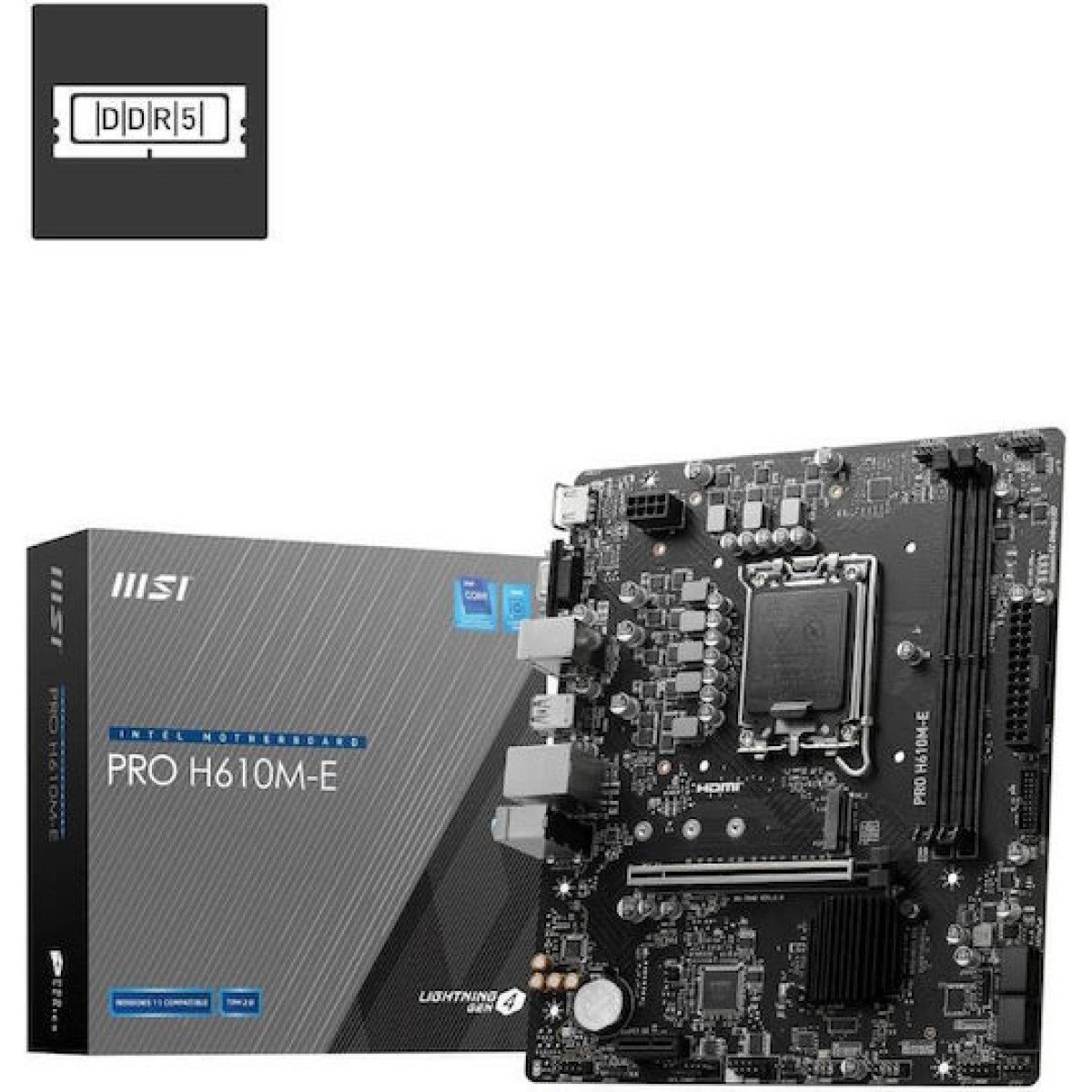 MSI PRO H610M-E Motherboard Micro ATX με Intel 1700 Socket 7D48-019R