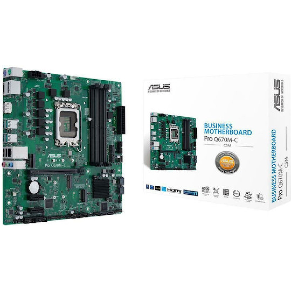 Asus Pro Q670M-C-CSM Motherboard Micro ATX με Intel 1700 Socket