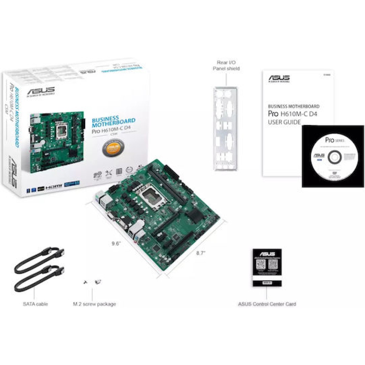 Asus Pro H610M-C D4-CSM Motherboard Micro ATX με Intel 1700 Socket 90MB1A30-M0EAYC