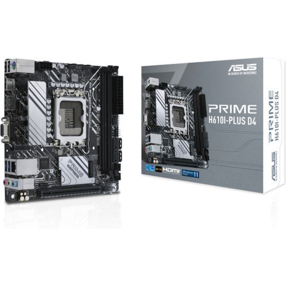 Asus Prime H610I-PLUS D4 Motherboard Mini ITX με Intel 1700 Socket 90MB1B20-M0EAYC